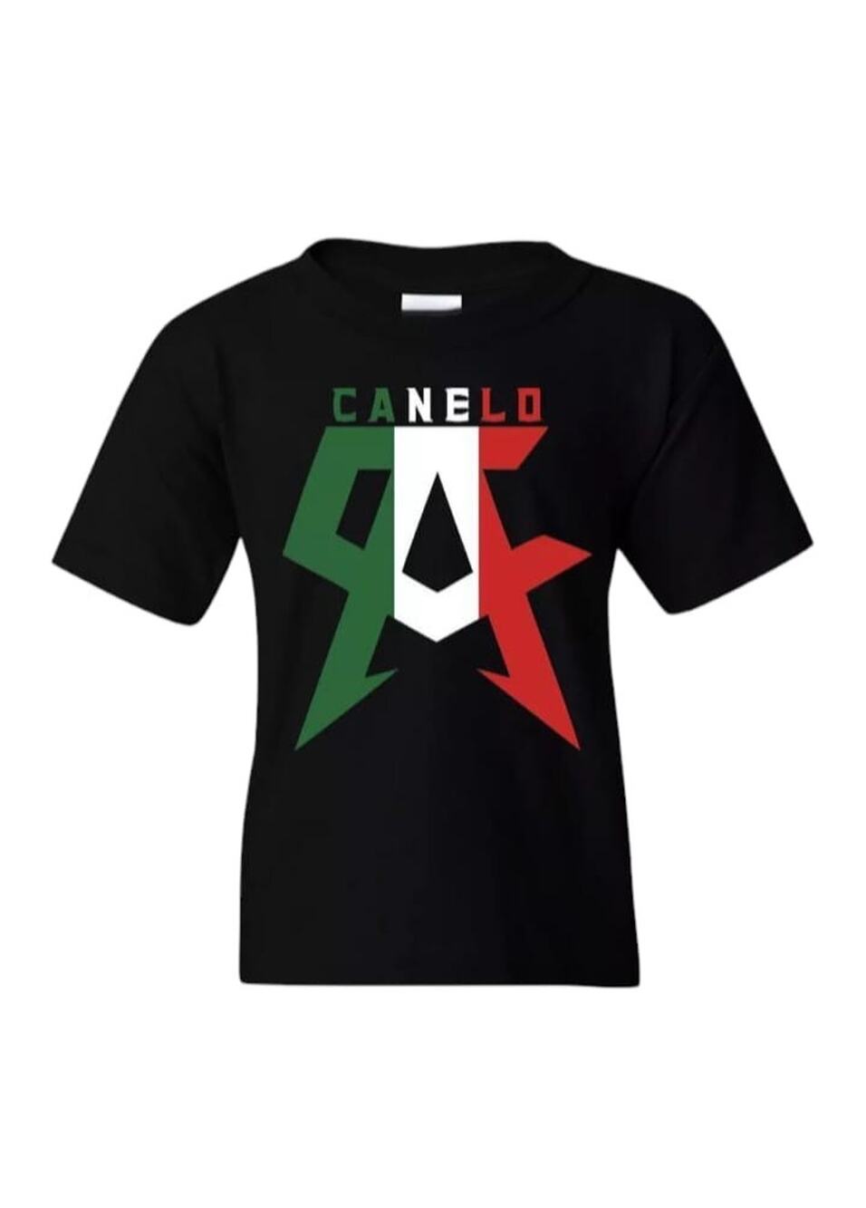 Canelo Alvarez T-Shirt Boxing Champion Mexico Flag Black Green White Red Sz XL